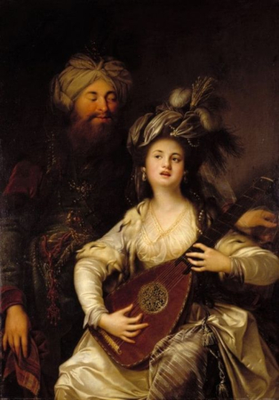 nell’immagine: Roxelana e Solimano nel dipinto del pittore barocco tedesco Anton Hickel (1780) 