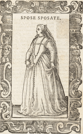 nell’immagine: sposa veneziana in un disegno di Cesare Vecellio